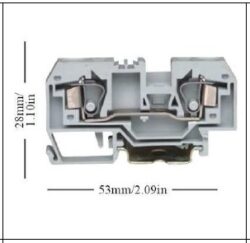 Terminal block SM C09 WS 2.5 - Schmid-M: Terminal block for DIN Spring SM C09 WS 2.5; Voltage 600V; Current 15A; Wire Size 0,2-2,5mm2